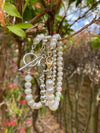 Classic White freshwater Pearl Bracelet with 925 toggle clasp