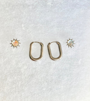 XL Oval paperclip earrings