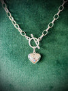 Aimee necklace with toggle and XL heart