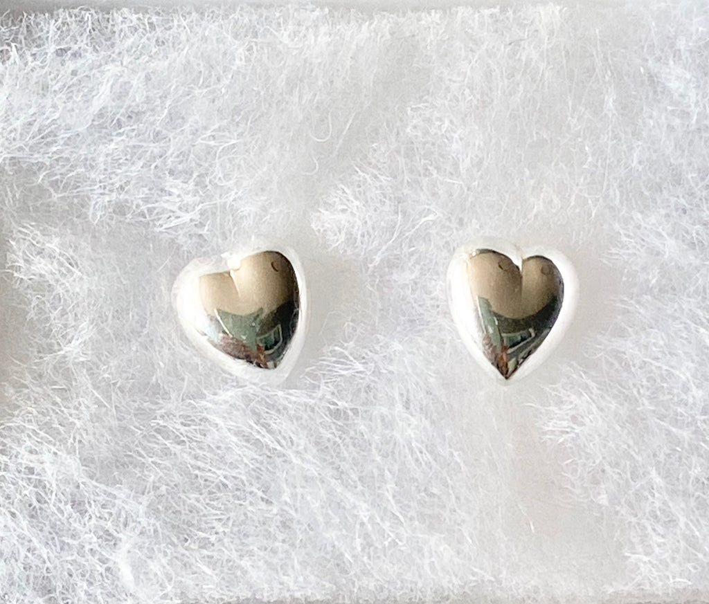 Puffed heart Stud Earrings