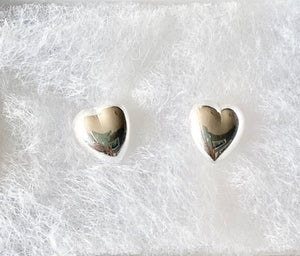 Puffed heart Stud Earrings