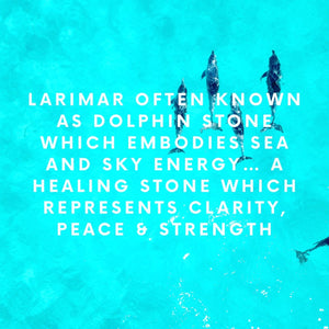 Larimar gemstone hoop earrings