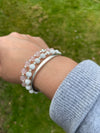 Rose Quartz sterling silver healing Bracelet