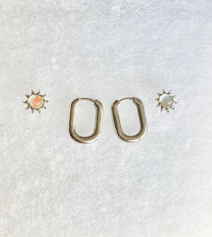 Petite Oval paperclip earrings