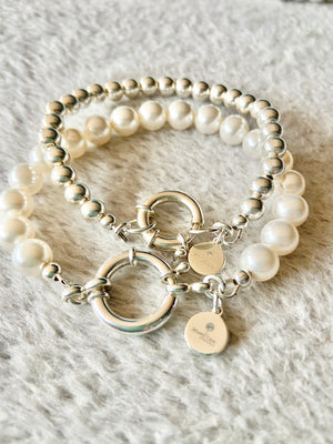 925 Ball Necklace with Designer Bolt ring