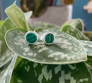 Malachite Stud Earrings