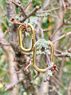 XL Oval paperclip earrings