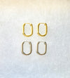 Petite Oval paperclip earrings