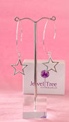 925 silver Hoop Earrings with large star 🌟 dangles