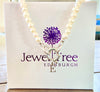 Freshwater pearl necklace with 925 designer bolt clasp and initial