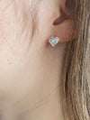 CZ heart Stud Earrings