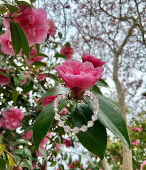 Rose Quartz sterling silver healing Bracelet