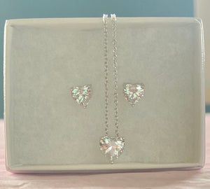 CZ heart pendant necklace