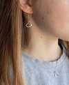 925 Earrings with folk heart dangles