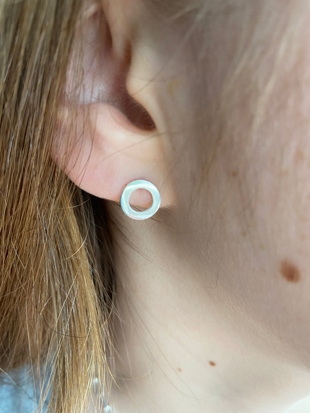 925 Silver Circle stud Earrings