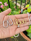 XL Oval paperclip earrings