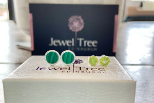 Malachite Stud Earrings