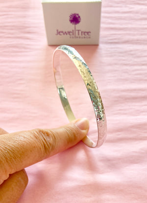 925 Hammered Bangle