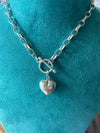 Aimee necklace with toggle and XL heart