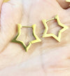 Gold Huggi Star hoop earrings