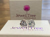 CZ heart Stud Earrings