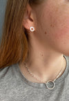 925 Silver Circle stud Earrings