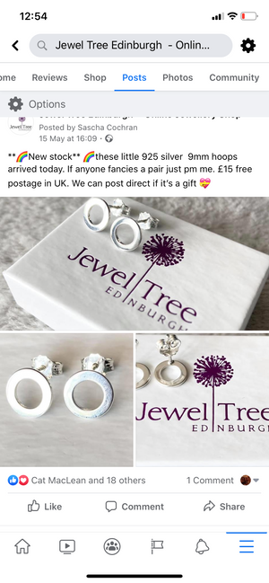 925 Silver Circle stud Earrings