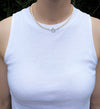 Petite Freshwater Pearl Necklace with 925 designer bolt clasp