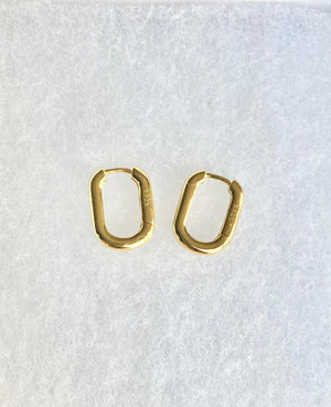 XL Oval paperclip earrings