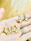 Gold Huggi Star hoop earrings