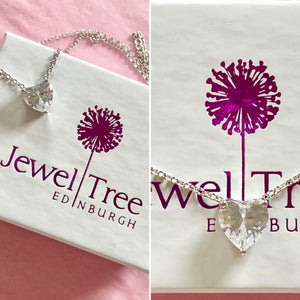 CZ heart pendant necklace