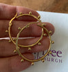 Golden Orb hinged hoop earrings