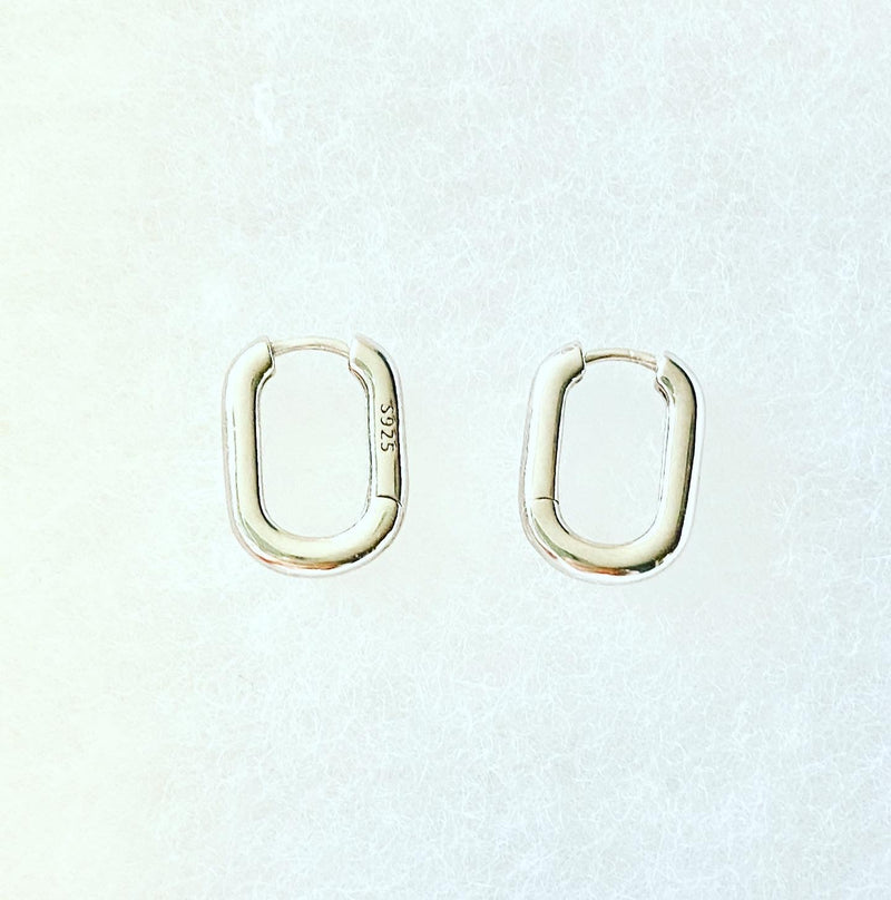 XL Oval paperclip earrings