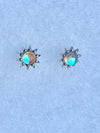 Moonstone sunflower earrings