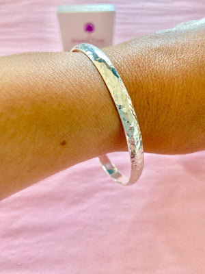925 Hammered Bangle