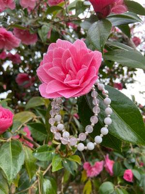 Rose Quartz sterling silver healing Bracelet