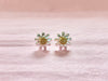 Daisy Flower Stud Earrings with golden centre
