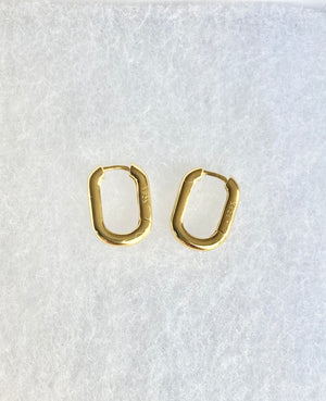 Petite Oval paperclip earrings