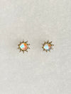 Moonstone sunflower earrings