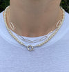 Petite Freshwater Pearl Necklace with 925 designer bolt clasp