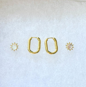 Petite Oval paperclip earrings