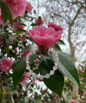 Rose Quartz sterling silver healing Bracelet