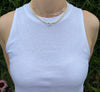 Petite Freshwater Pearl Necklace with 925 designer bolt clasp