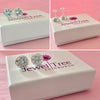 New Silver 8mm  CZ stud Earrings