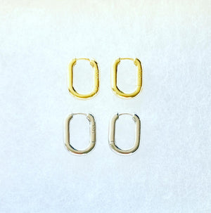 XL Oval paperclip earrings