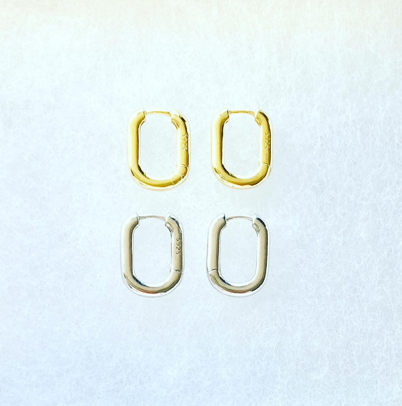 XL Oval paperclip earrings