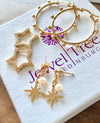 Gold North Star earrings