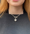 Aimee necklace with toggle and XL heart